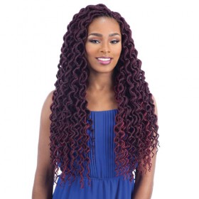 FreeTress Crochet Braid 2x Soft Faux Loc Plumpy Curly 20"
