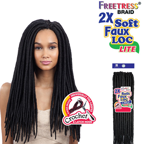 FreeTress Braid 2X Soft Faux Locs Lite 20" Large