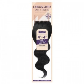 Outre 100% Non-Processed Bundle Hair Laid & Slayed 4X4 Lace Closure NATURAL BODY 