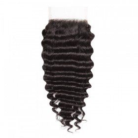 Ali Bundles Unprocessed 100% Virgin Human Hair Weave 4X4 Silk Lace Free Part Natural top Closure Pineapple Wave