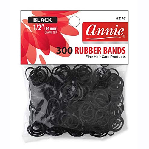 Annie 300 Rubber Bands #3147 Black