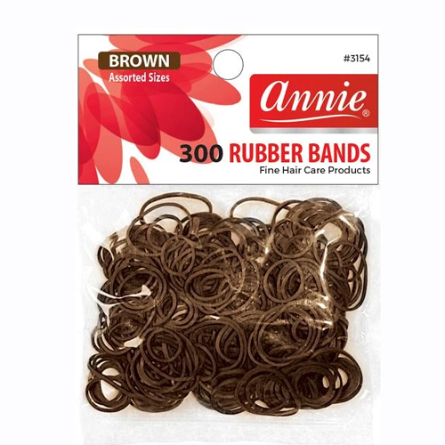 Annie 300 Rubber Bands #3154 Brown