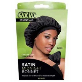 Evolve Satin Midnight Bonnet Black