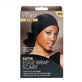 Evolve Satin Edge Wrap Scarf #1772 Black