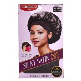 Red by Kiss Silky Satin Wide Edge X-Large Black&Pink