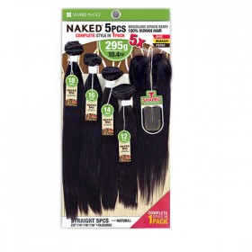 Naked Brazilian Virgin Remy Human Hair Weave STRAIGHT 5 PCS