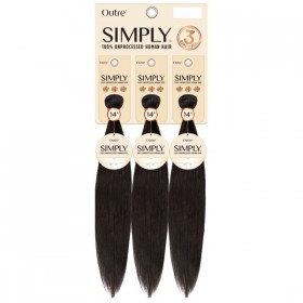 Outre Simply 100% Unprocessed Human Hair Coconut Weave Bundle - NATURAL STRAIGHT