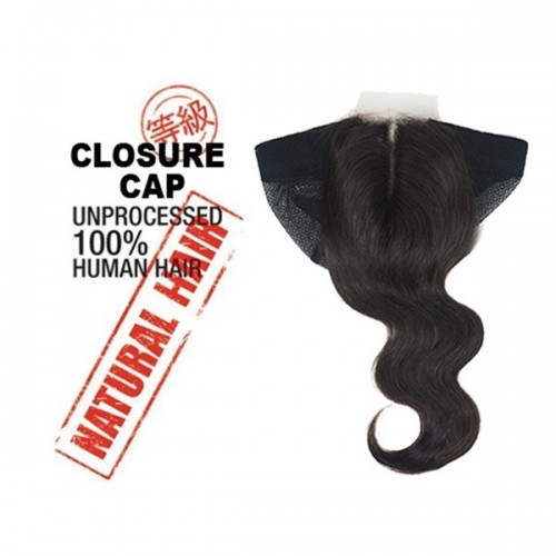 Unprocessed 100% Natural Human Hair BODY WAVE LACE CLOSURE CAP 12"