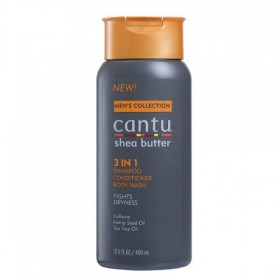 Cantu Men's Shea Butter 3 in 1 Shampoo Conditioner & Body Wash 13.5oz
