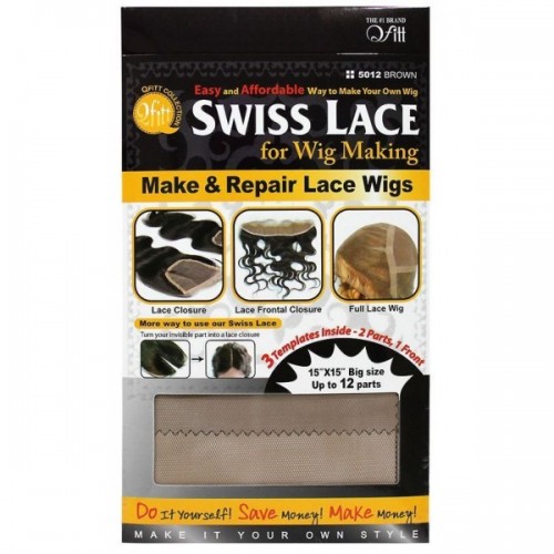 Qfitt Swiss Lace For Wig or Closure Making Brown
