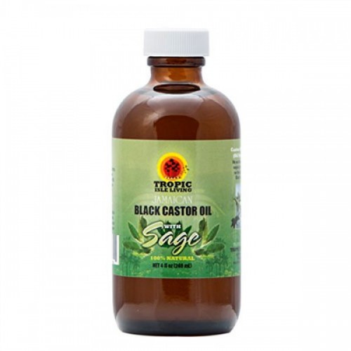 Tropic Isle Living Jamaican Black Castor Oil with Sage 4oz