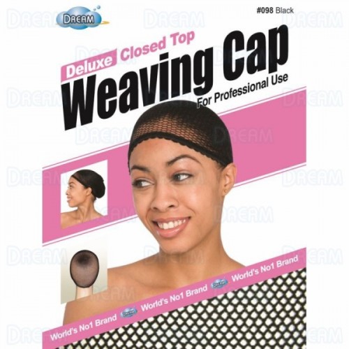 DREAM WOMENS WEAVING CAP CLOSED TOP BLACK #098