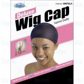 DREAM WOMENS WIG CAP 2PCS BLACK #097
