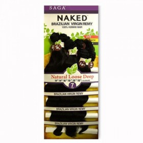 SAGA NAKED BRAZILIAN NATURAL LOOSE DEEP 7PCS