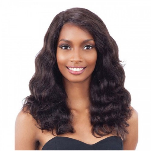 SHAKE N GO NAKED 100% HUMAN HAIR L-PART LACE WIG BODY WAVE