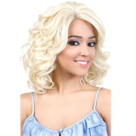 MOTOWN TRESS SWISS SILK LACE HUMAN HAIR BLEND WIG HBSL.BIO