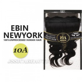 EBIN 10A UNPROCESSED BRAZILIAN HAIR BODY WAVE 360 FULL LACE CLOSURE
