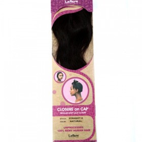 LAFLARE BRAZILIAN REMY LACE CLOSURE ON CAP STRAIGHT 12"