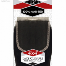 SAGA NAKED 100% HUMAN HAIR 4X4 LACE CLOSURE YAKY 