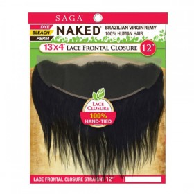 SAGA NAKED BRAZILIAN 13"X4" LACE FRONTAL CLOSURE STRAIGHT 